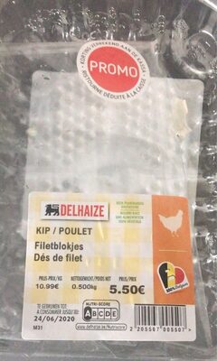 Dés de filet de poulet