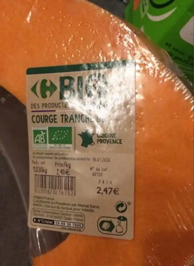 Courge Tranche bio