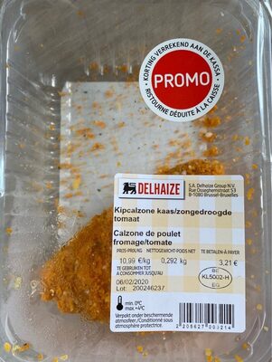 Calzone de poulet fromage tomate front packaging