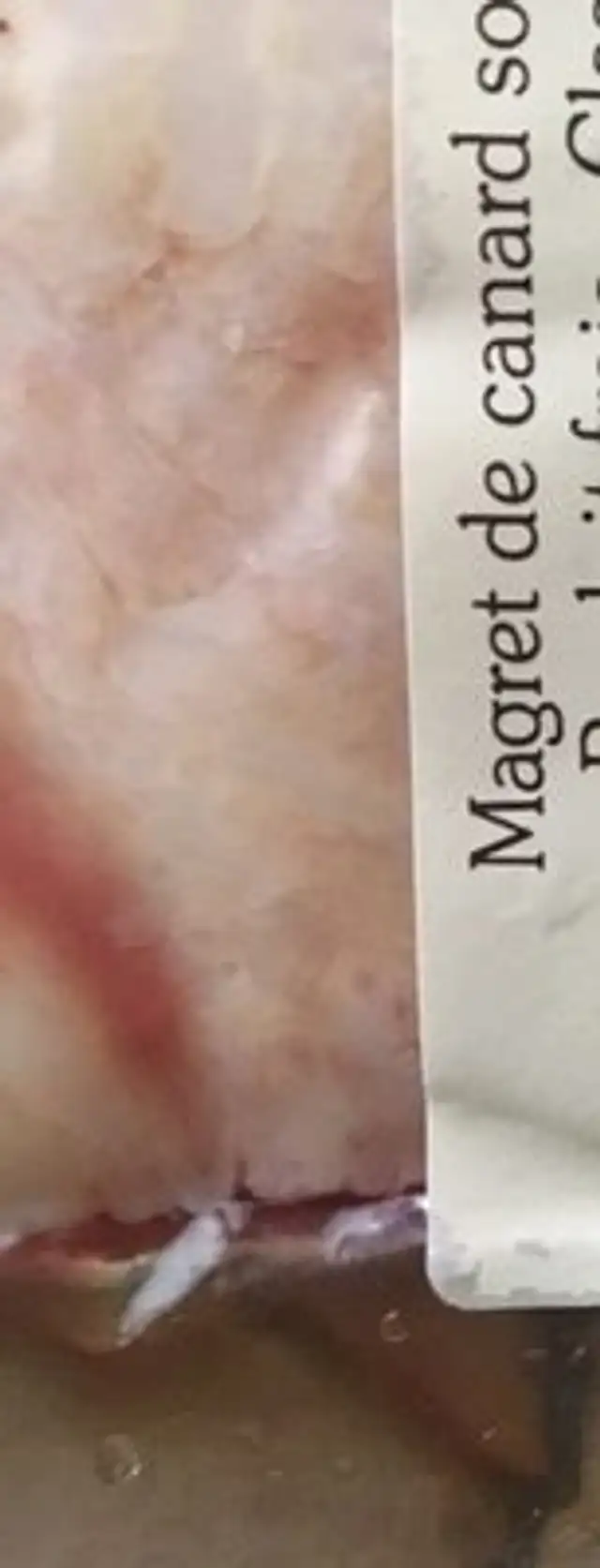 Magret de canard sous vide produit frais classe A ingredients label