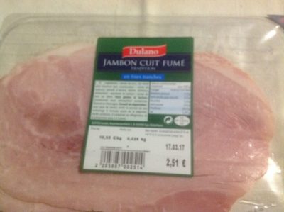 Jambon cuit fumé front packaging