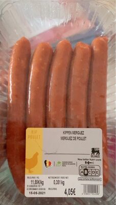 Merguez de poulet front packaging