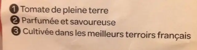 Tomate allongée Segment: les cœurs ingredients label