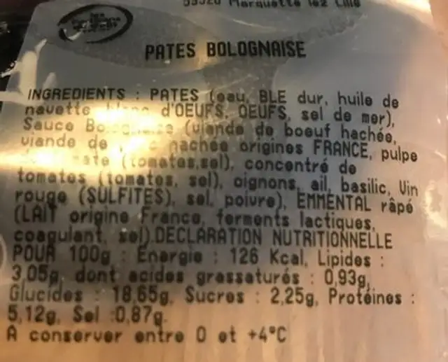 Pates Bolognaise