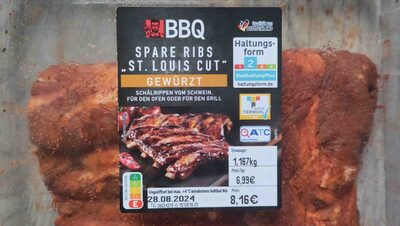 Spare Ribs St. Louis Cut