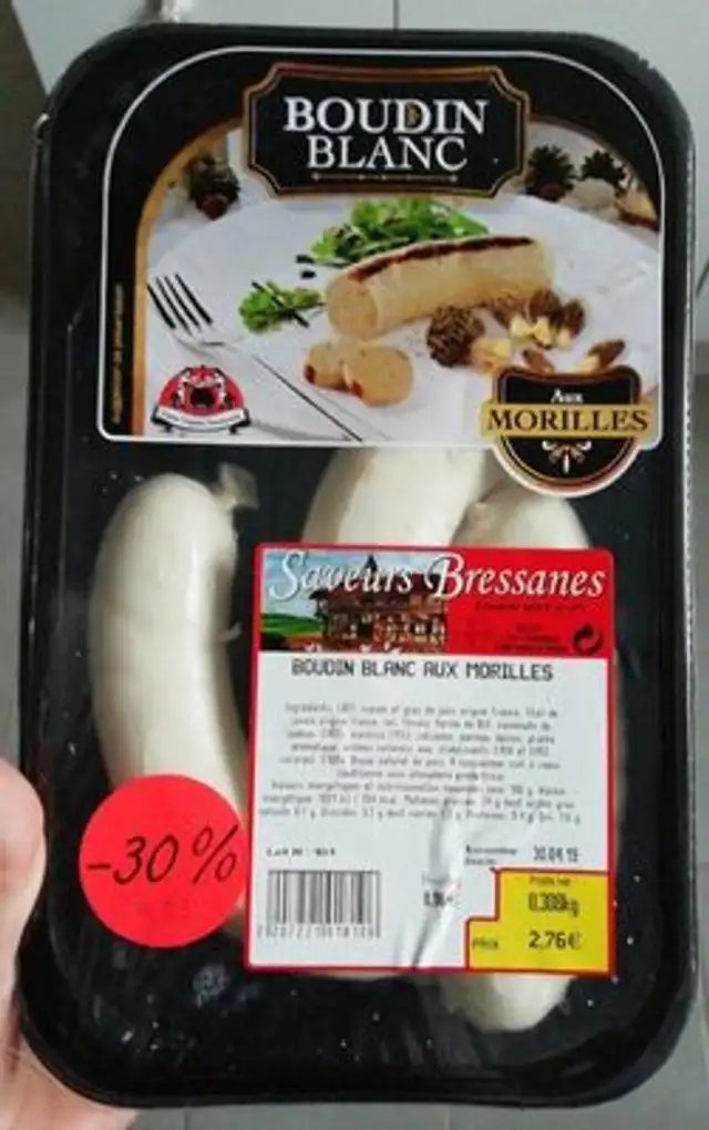Boudin blanc aux morilles