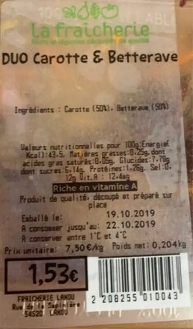 Duo carotte et bettrave