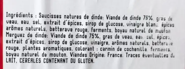 Mix royal ingredients label