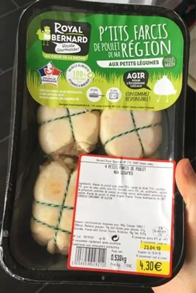 P'tits farcis de poulet de ma région aux petits legumes