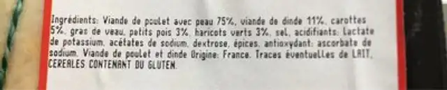 P'tits farcis de poulet de ma région aux petits legumes ingredients label