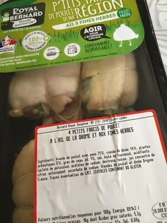Petit farcis de poulet
