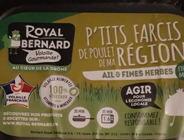 P'tits farcis de poulet de ma région ail et fines herbes