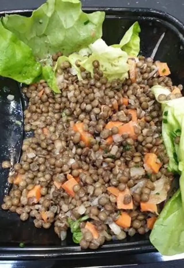 Salade lentilles vertes oignon