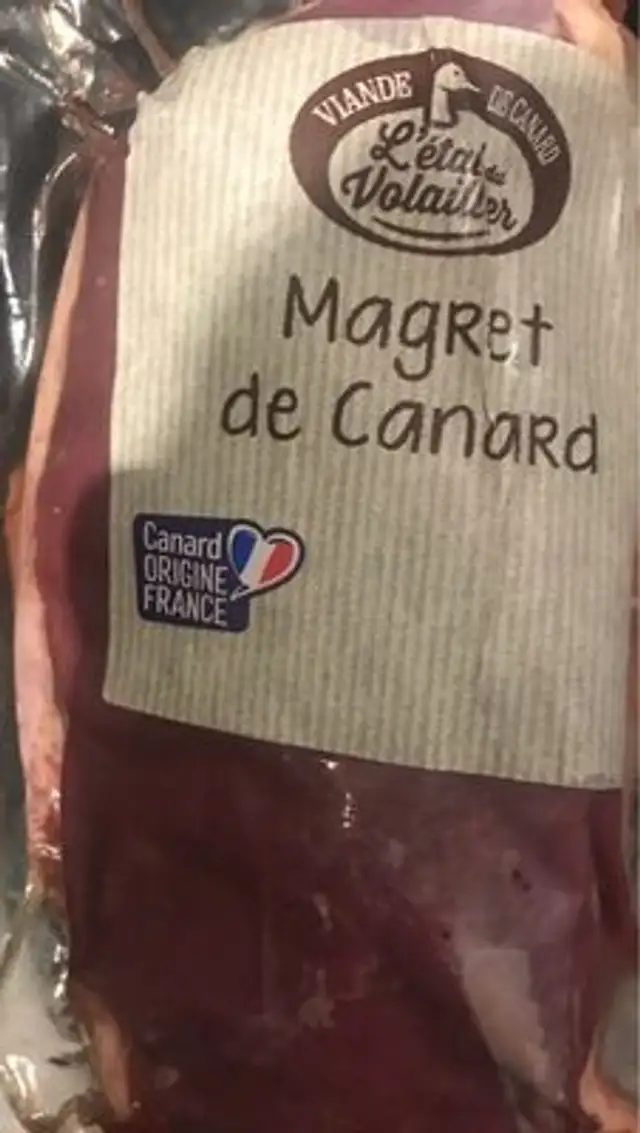 Magret de canard cru front packaging