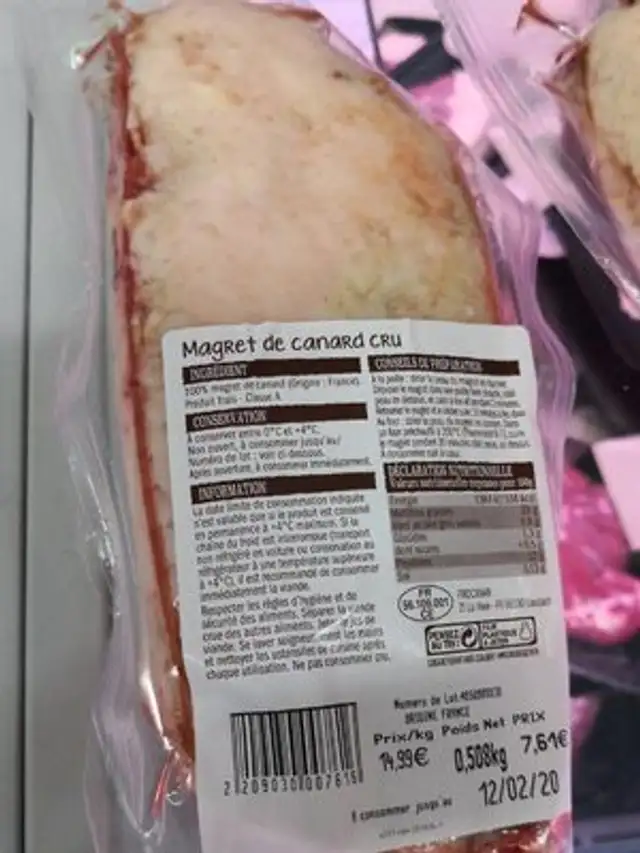 Magret de canard cru