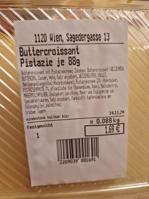 Buttercroissant Pistazie