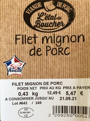 Filet mignon de porc