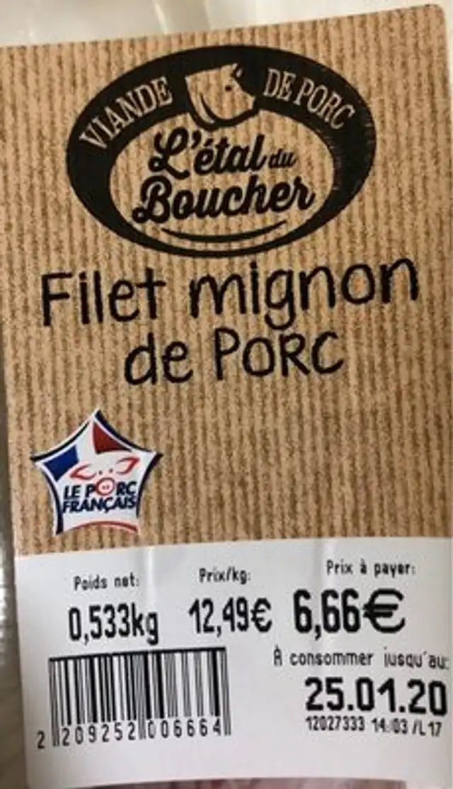 Filet mingnon de porc
