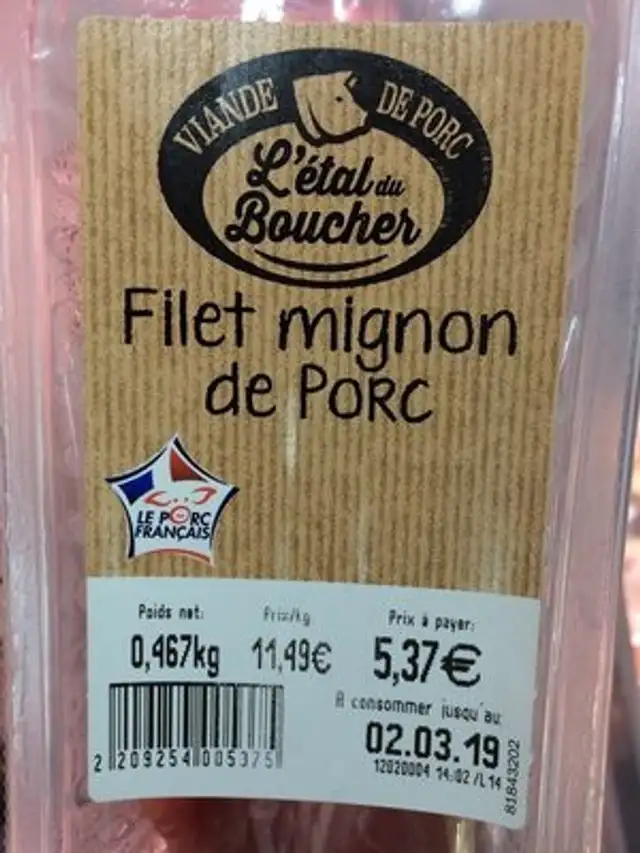 Filet mignon de porc