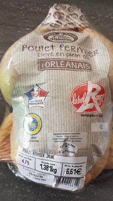 Poulet fermier élevé en plein air l'orléanais