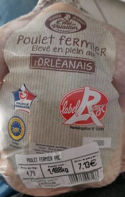 Poulet fermier front packaging