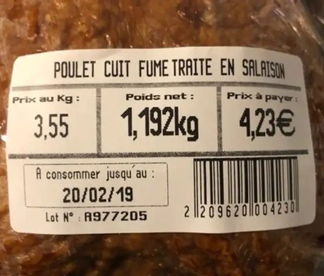 Poulet cuit