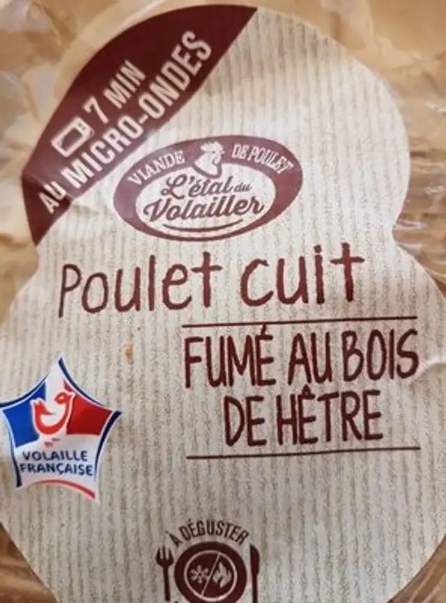 Poulet cuir fumé au bois de hêtre nutrition facts table