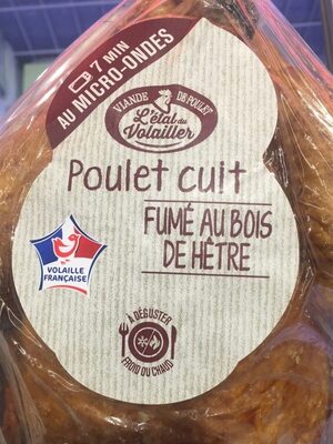 Poulet cuit fumé au bois de hêtre front packaging