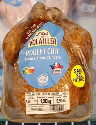 Poulet cuit fumée au bois de hêtre