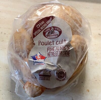Poulet cuit fumé front packaging