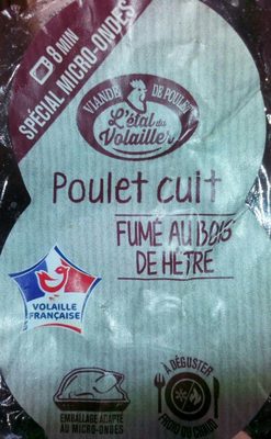 Poulet cuit fumé au bois de hêtre