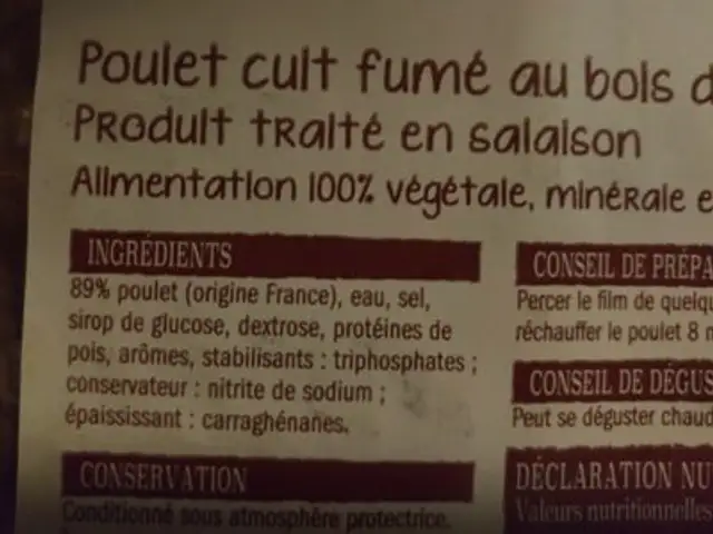 Poulet cuit fumé au bois de hêtre ingredients label