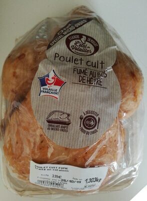 Poulet cuit fumé au bois de hêtre