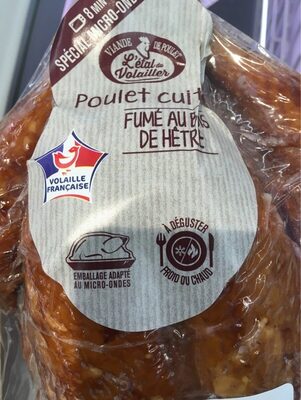 Poulet cuit fumé au bous de hêtre