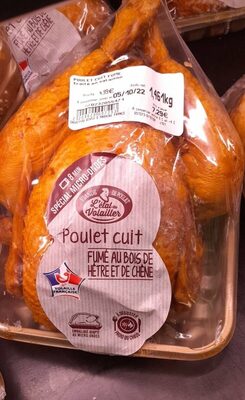 Poulet cuit fumé aj bois de hêtre eg de chêne