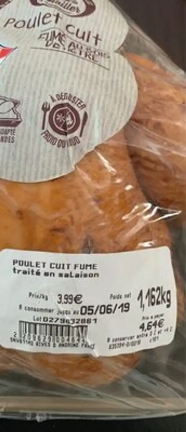 Poulet fume