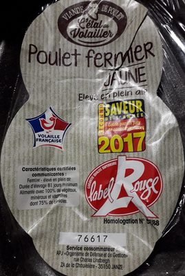 Poulet fermier jaune front packaging