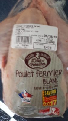 Poulet fermier blanc front packaging