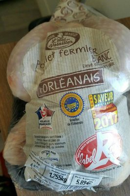 poulet fermier blanc létal du volailler