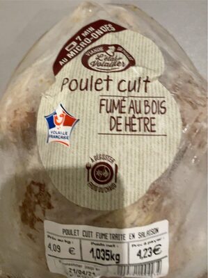 Poulet cuit front packaging