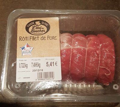 Rôti filet de porc