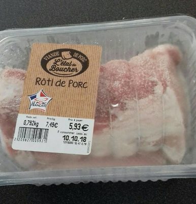 Rôti porc front packaging