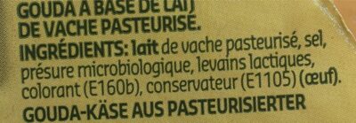 Gouga from belgium jeune ingredients label