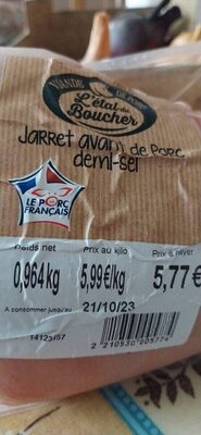 Jarret de porc avant demi sel