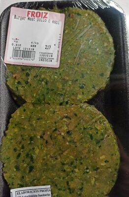 Burger meat Pollo con espinacas