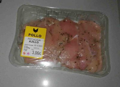 Pechuga de Pollo al Ajillo front packaging