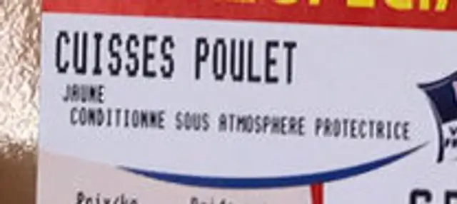 La Cuisse (offre spéciale) ingredients label