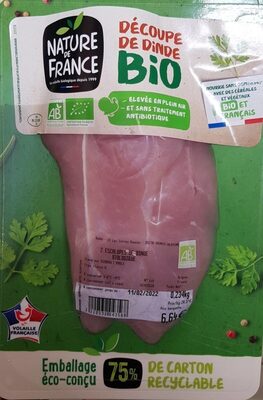 Découpe de dinde Bio front packaging