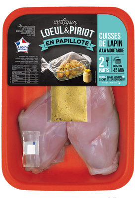 Cuisses de lapin à la moutarde front packaging