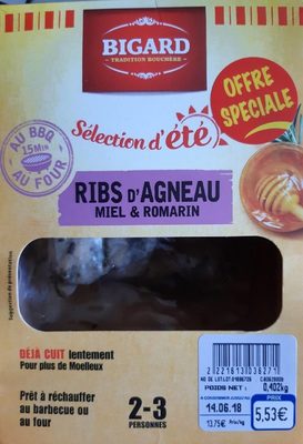 Ribs d'agneau miel et romarin